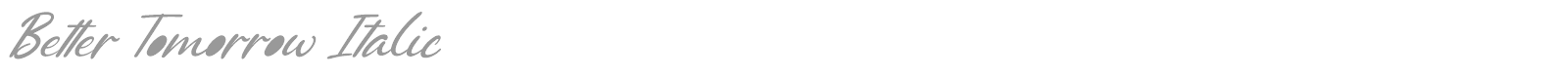Better Tomorrow font preview